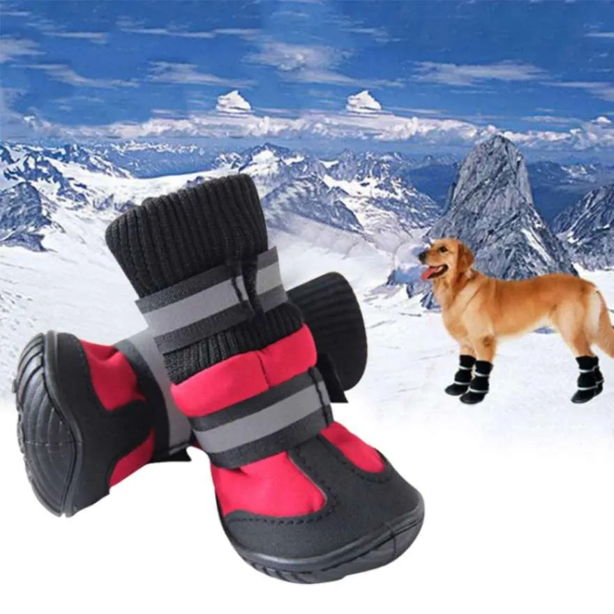 4-Piece Dog Boots for Winter: Ultimate Protection for Your Pup's Paws!