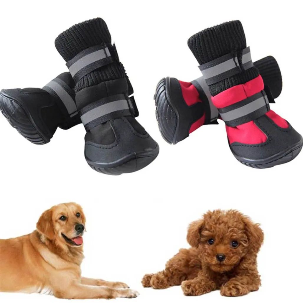 4-Piece Dog Boots for Winter: Ultimate Protection for Your Pup's Paws!