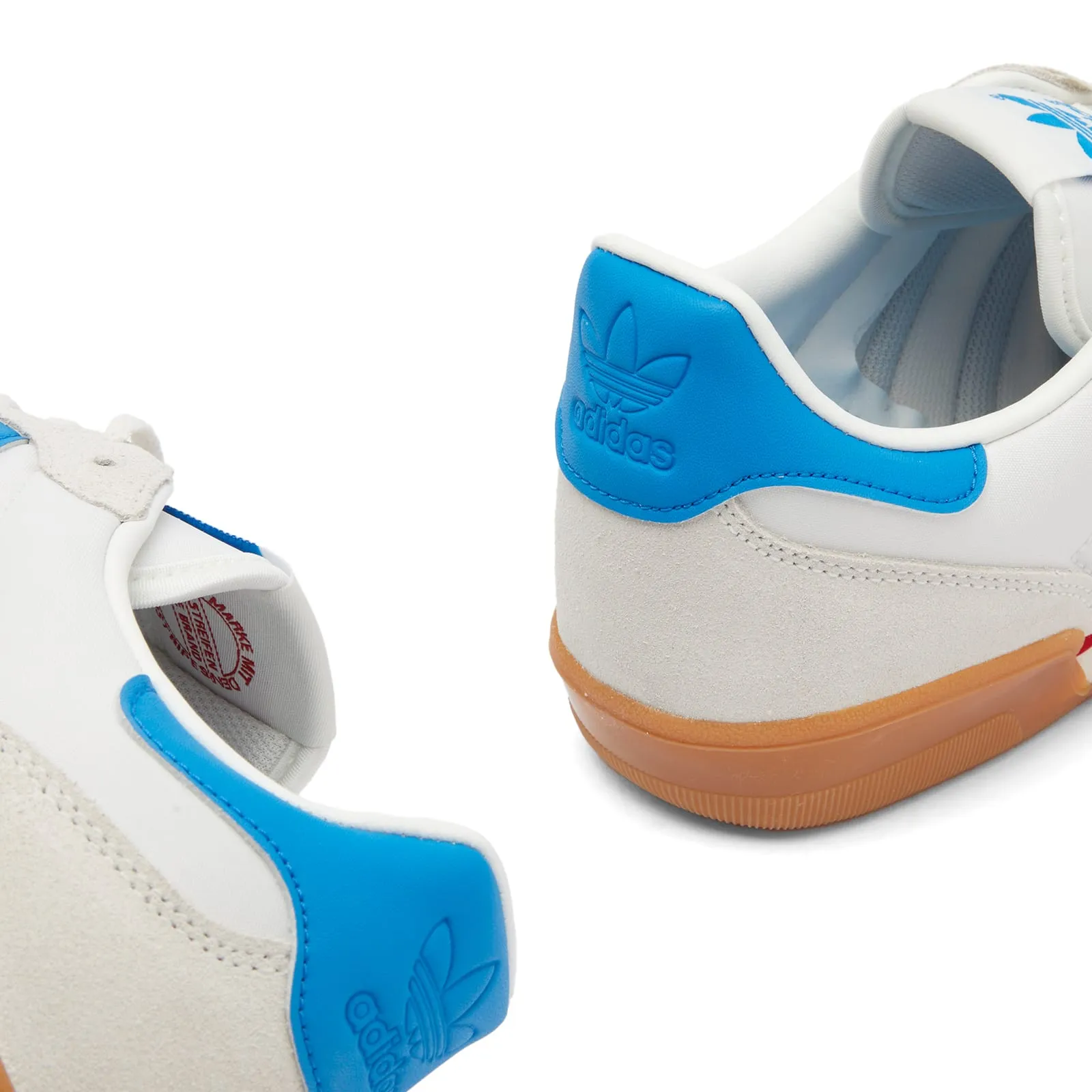 Adidas Squash Indoor Shoe in Core White, Bright Blue & Gum