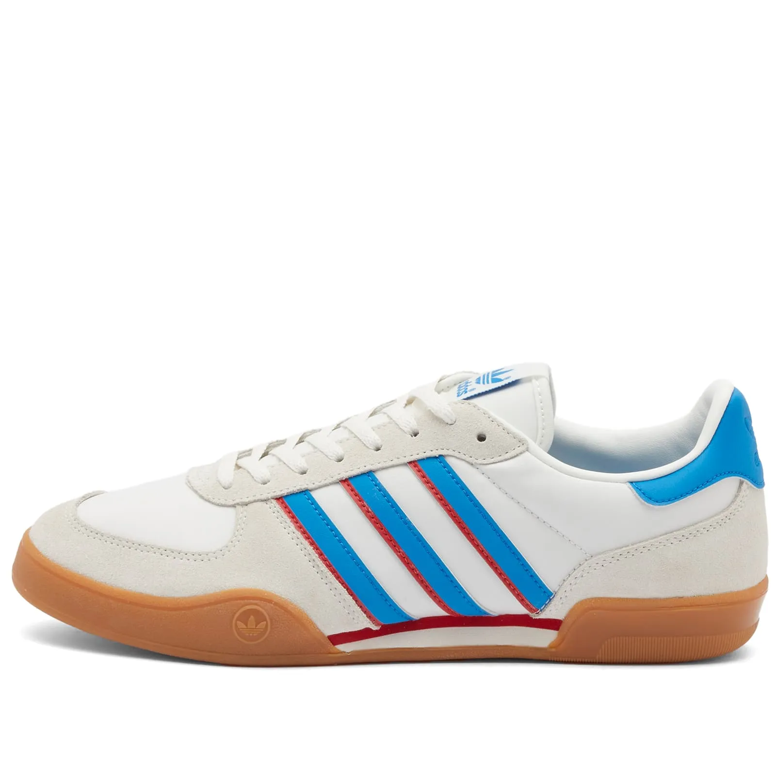 Adidas Squash Indoor Shoe in Core White, Bright Blue & Gum