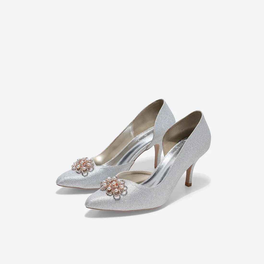 Amor Cynthia Silver Pumps