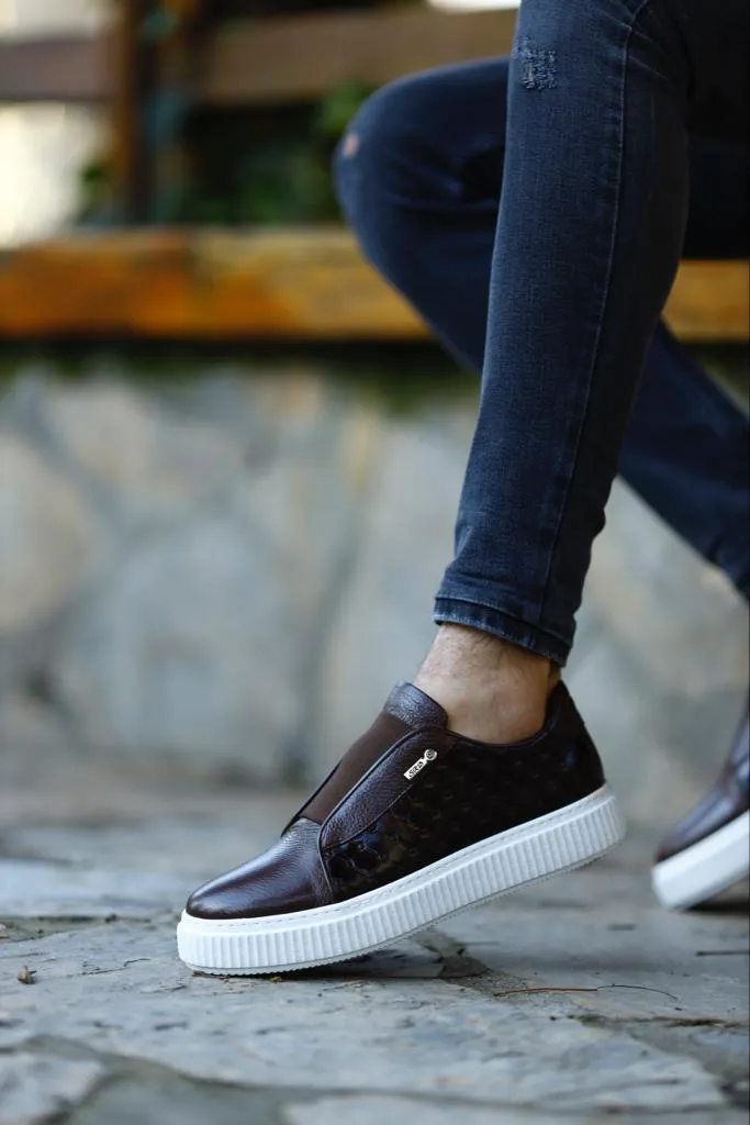 Black & Brown Smart Casual Sneakers