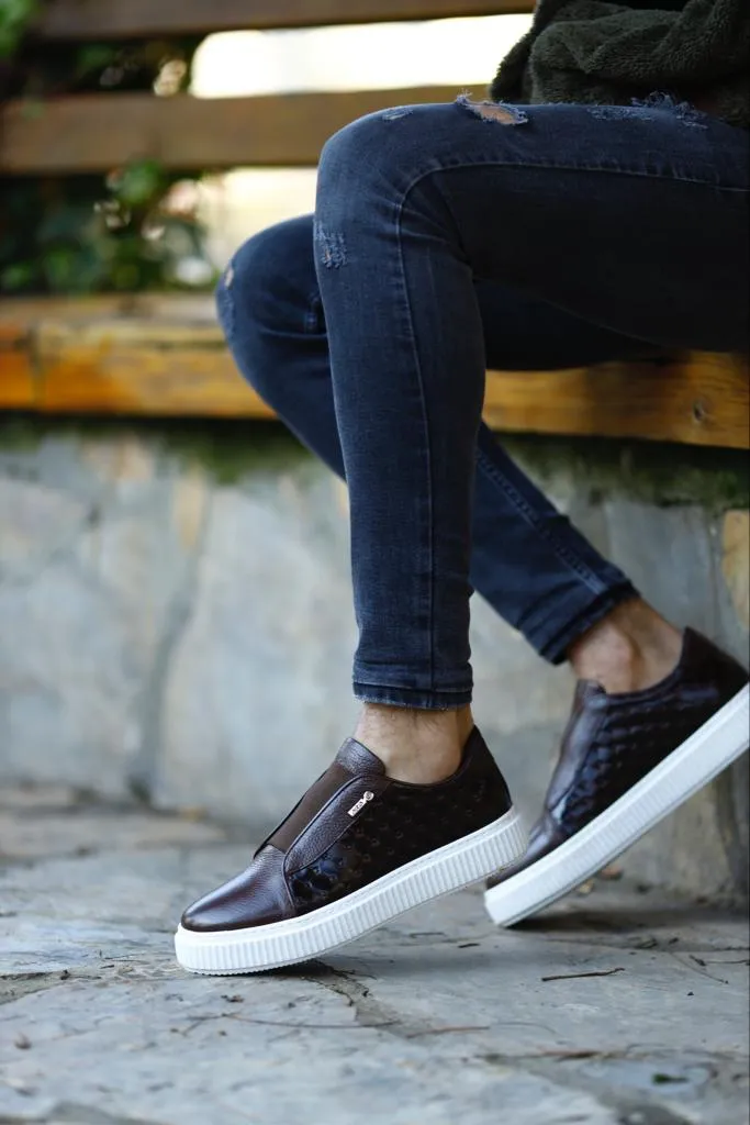 Black & Brown Smart Casual Sneakers