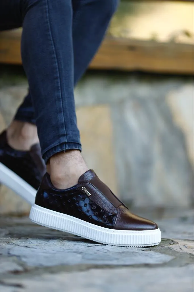 Black & Brown Smart Casual Sneakers