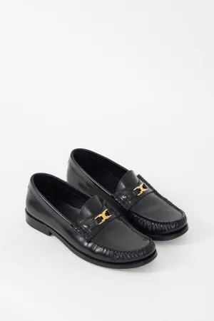 Black & Gold Leather Luco Triomphe Loafer