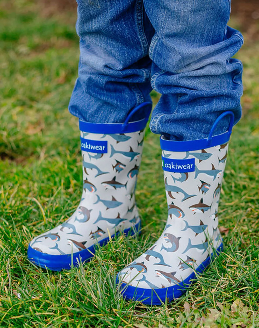 CHILDREN’S RUBBER RAIN BOOTS, SHARK FRENZY