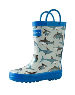 CHILDREN’S RUBBER RAIN BOOTS, SHARK FRENZY