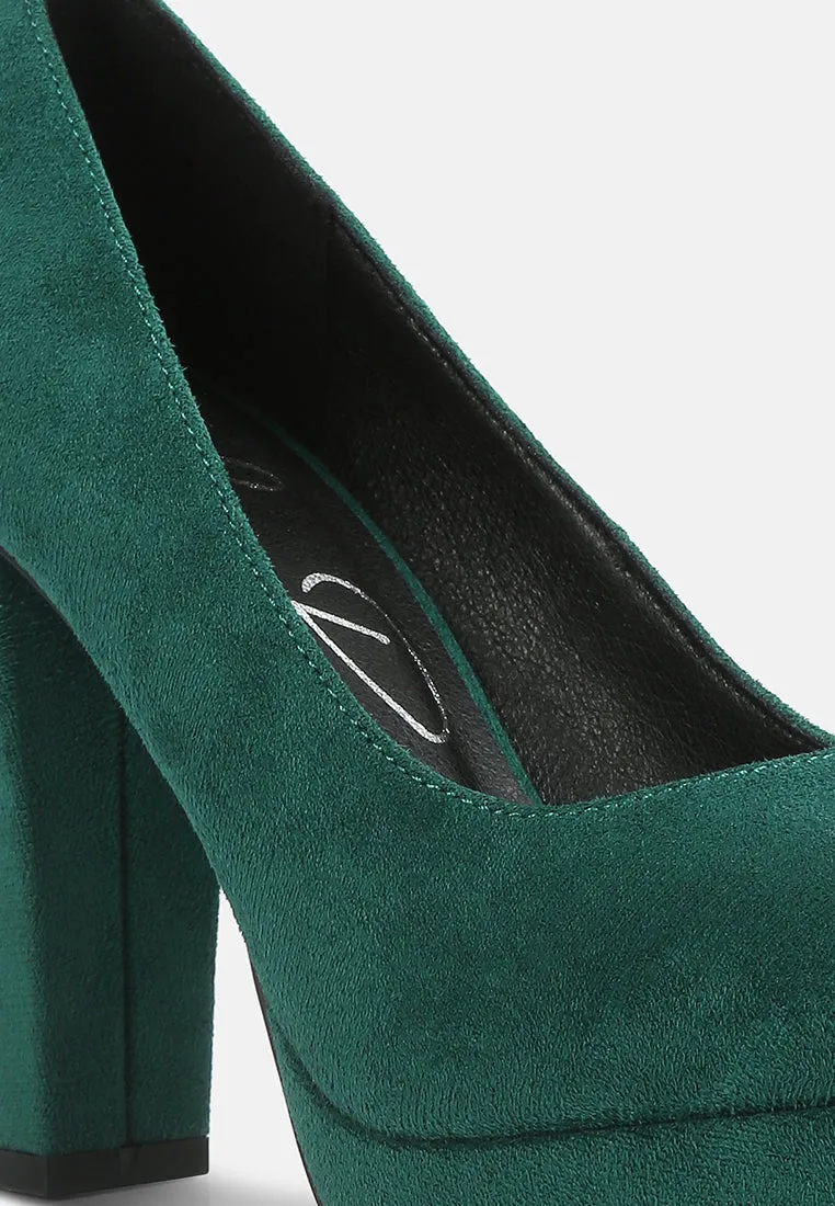 Delia Seude Block Heel Pumps