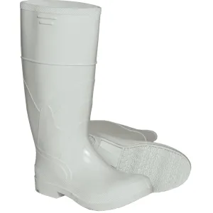 Dunlop White PVC Boots, 16"H, Steel Toe