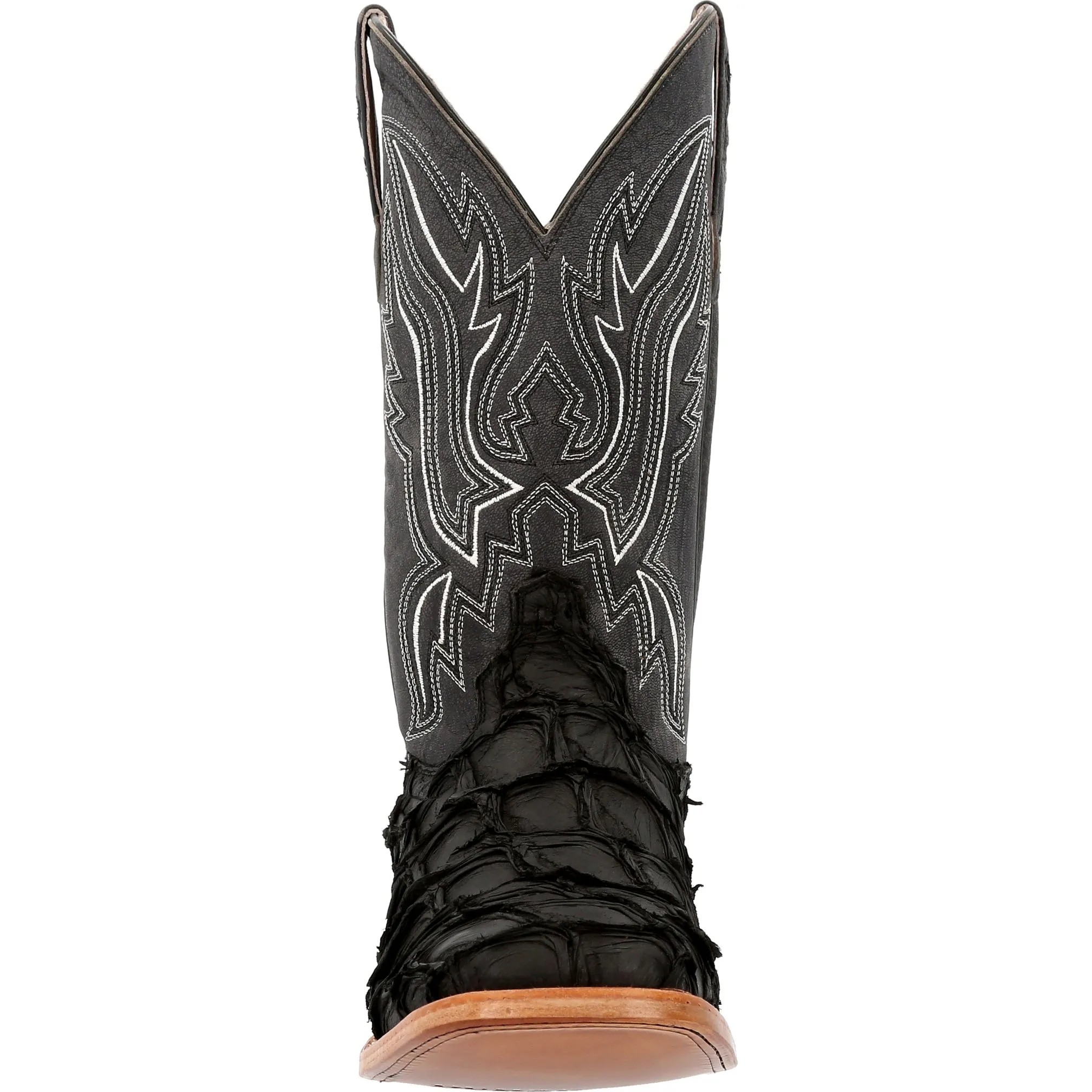 Durango Men's Exotics Matte Black Pirarucu Square Toe Boot DDB0381