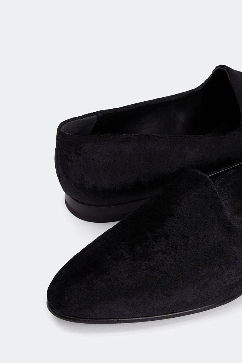 Elwood Black Velvet Slip On Shoe Black Velvet