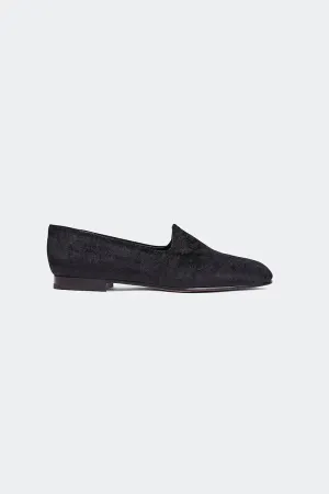 Elwood Black Velvet Slip On Shoe Black Velvet