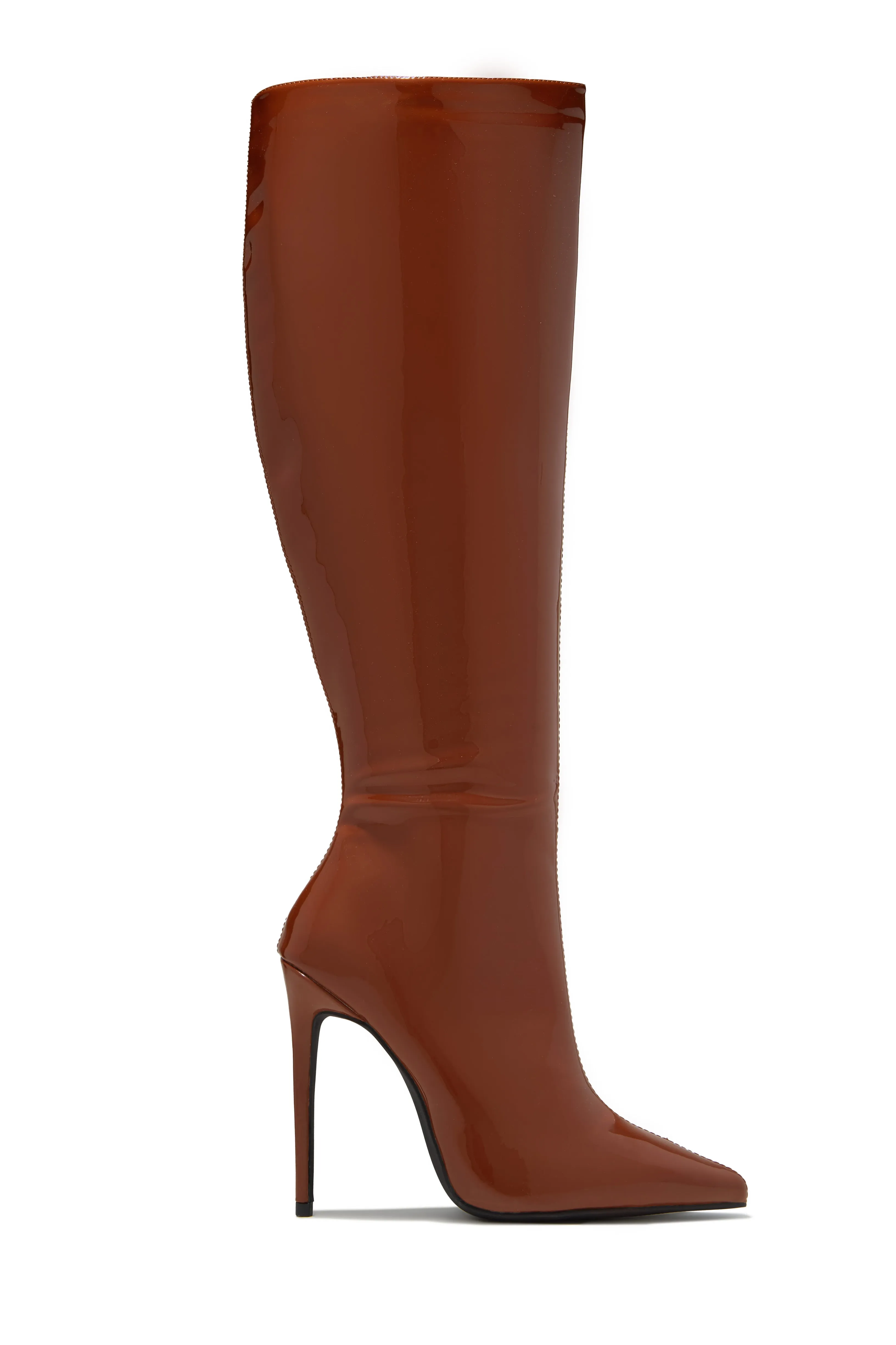 Genesis Knee High Heel Boots - Tan