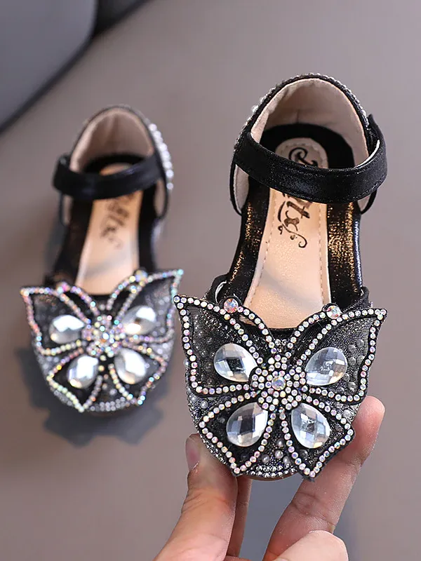 Girls Butterfly Glitter Flats By Liv and Mia