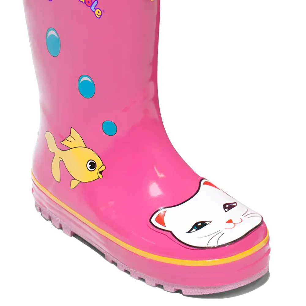 Kidorable Lucky Cat Rain Boots