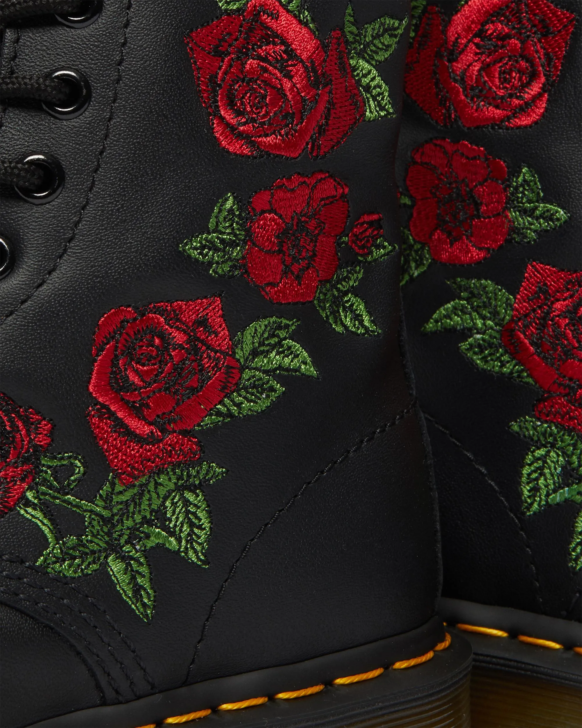 Leather lace-up boots 1460 Vonda with floral print Dr. Martens