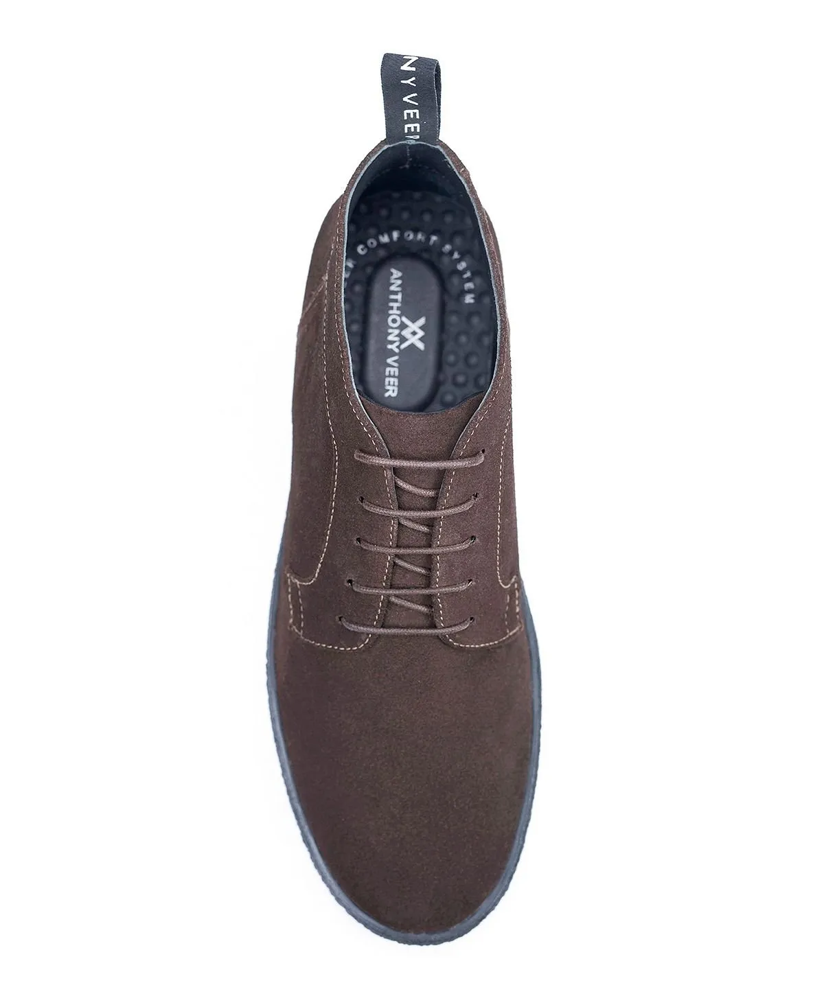 Men's suede lace-up bushwick chukka Anthony Veer boots, dark brown