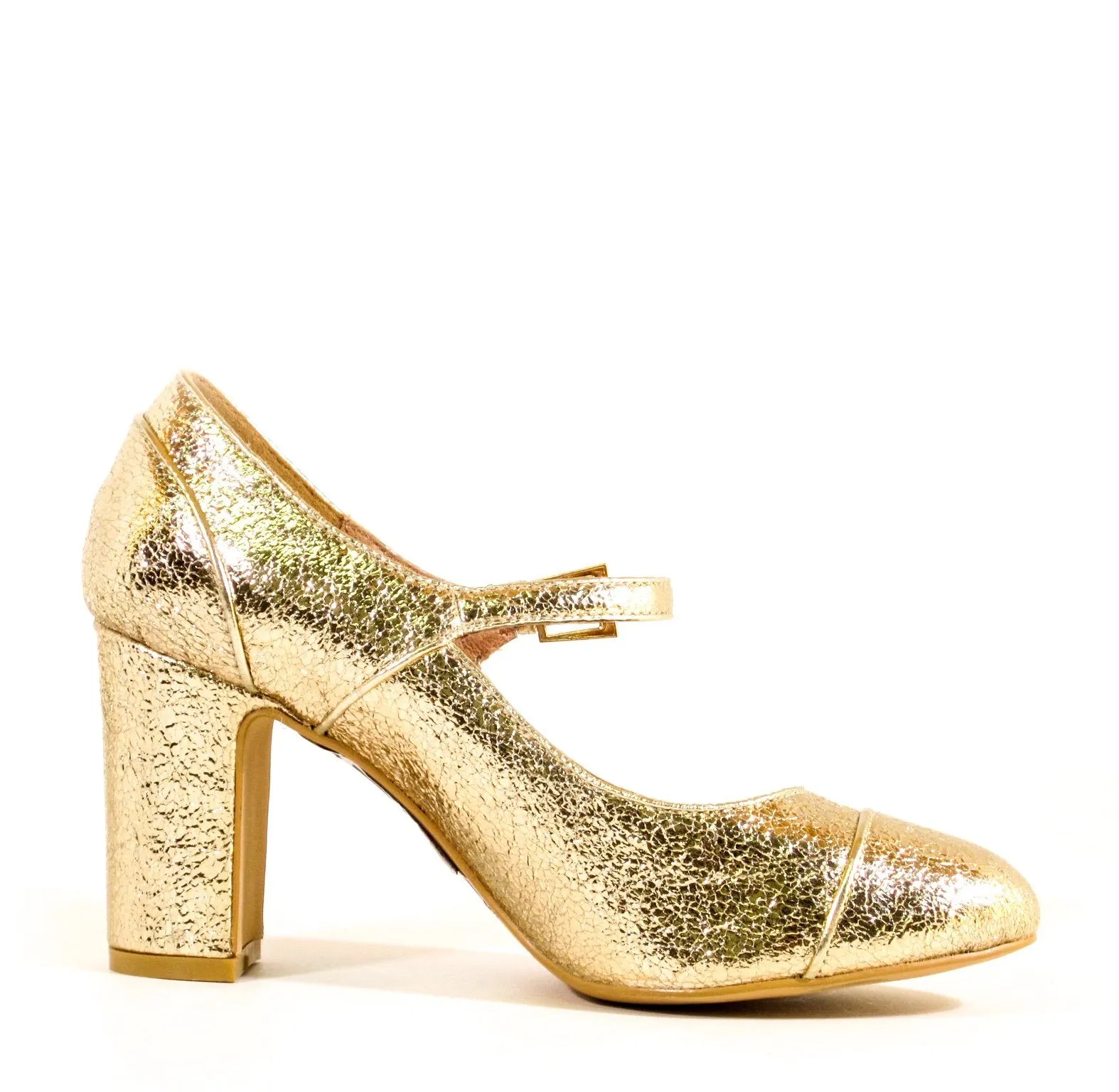 Orlando Gold Mary Jane Heels