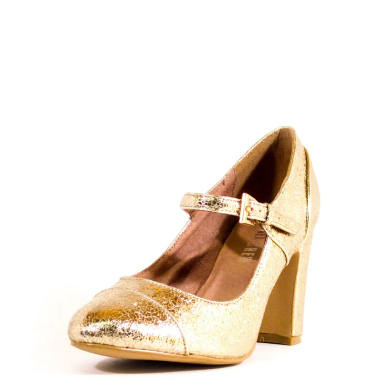 Orlando Gold Mary Jane Heels