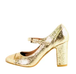 Orlando Gold Mary Jane Heels