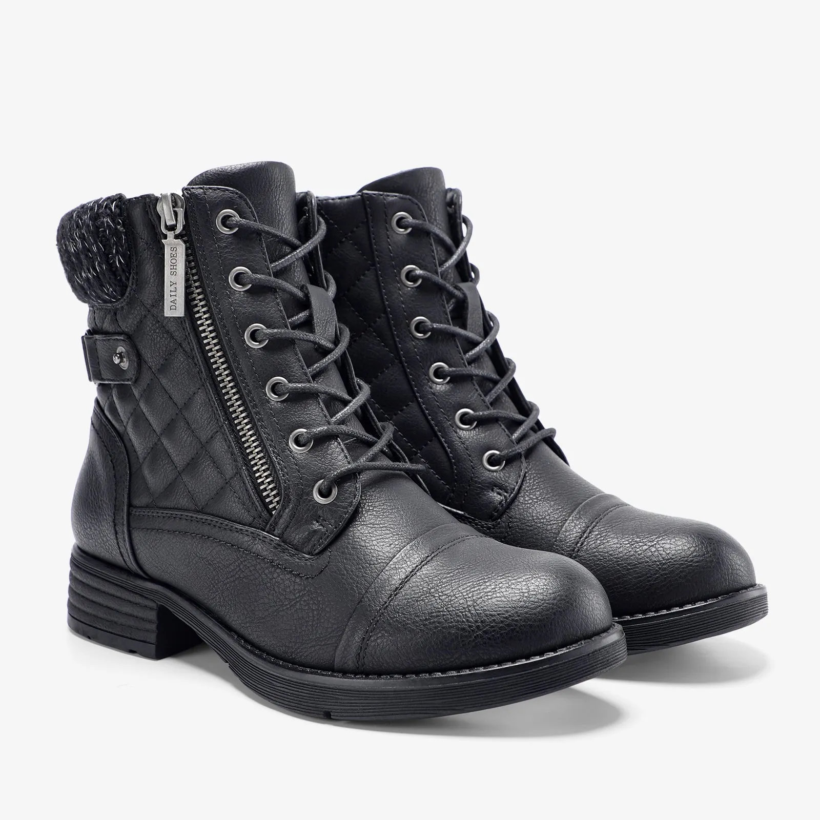 STQ Women's Combat Ankle Boots