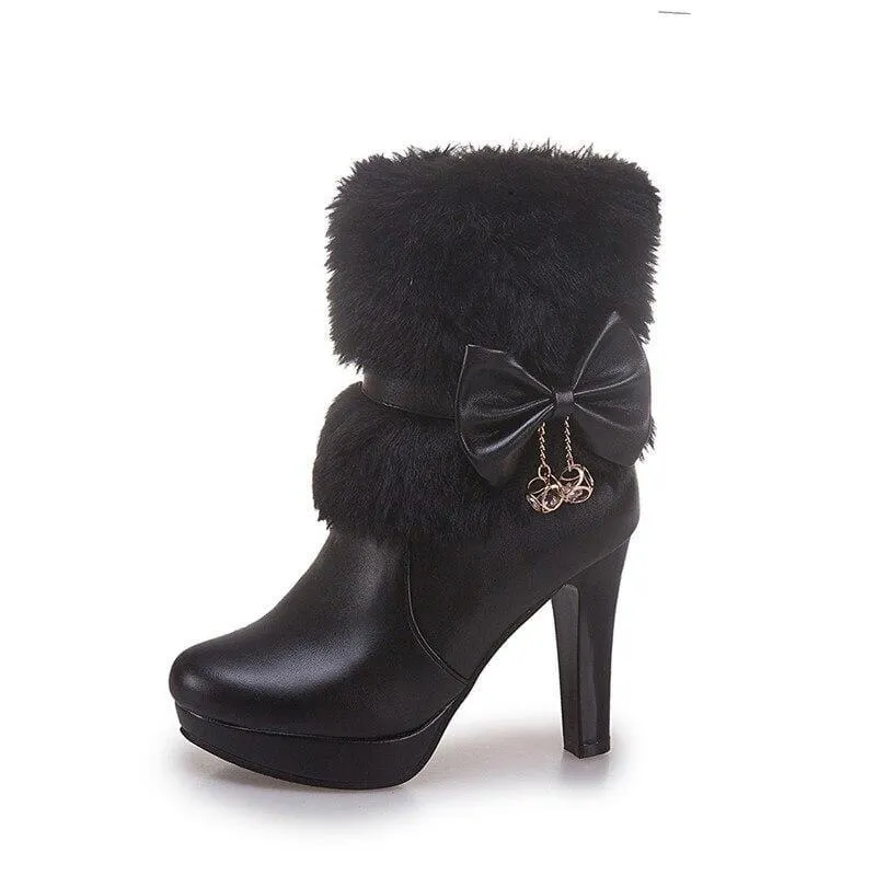 Women's Winter High Heel Boots