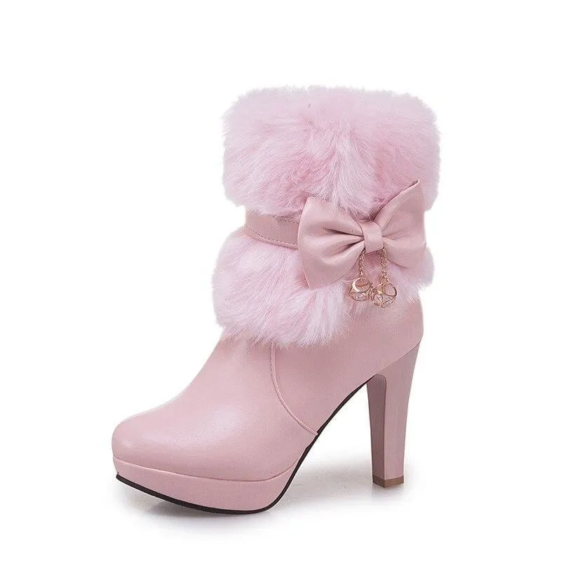 Women's Winter High Heel Boots