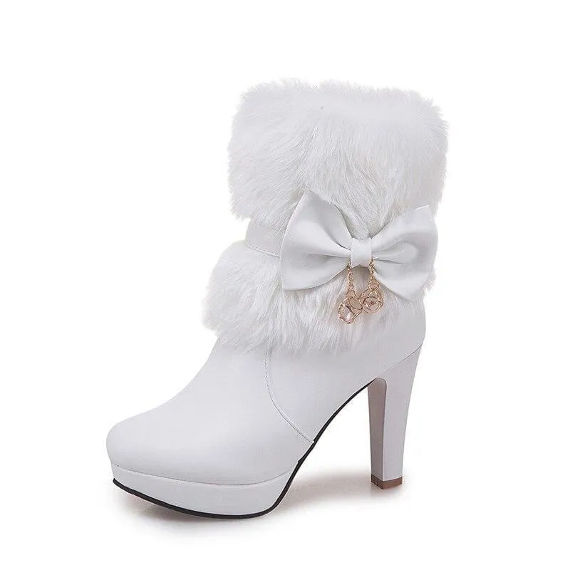 Women's Winter High Heel Boots